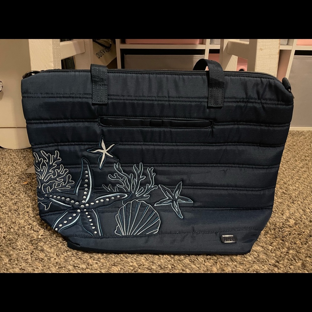 Lug Apollo Tote Stars & Shells Navy NWT